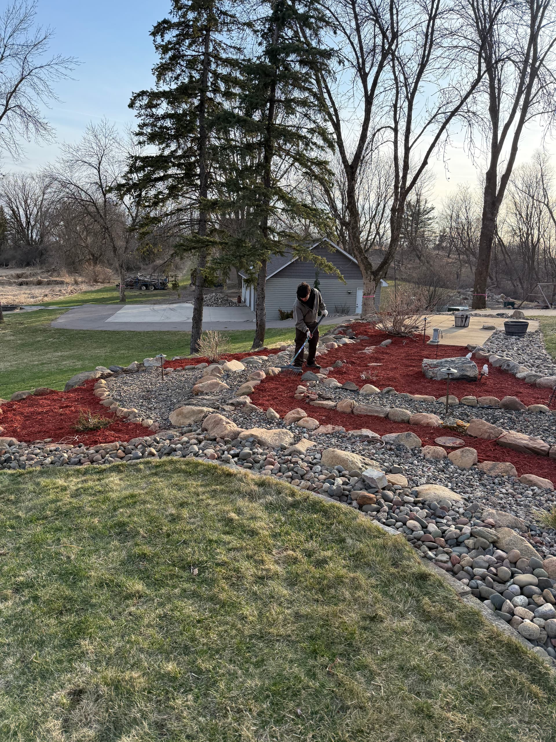 Fresh Mulch and Rock Install in Elko Minnesota image